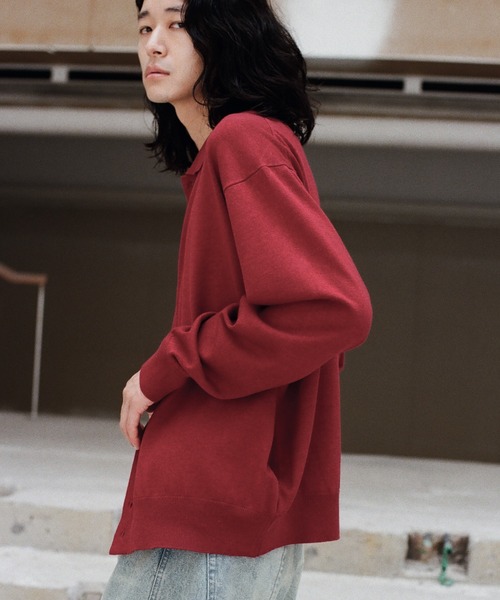 WYM LIDNM | T/C BASIC KNIT SHIRT CARDIGAN - Buyee, an Online Proxy