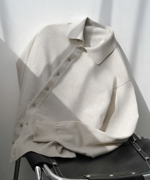 トップス T/C BASIC KNIT SHIRT CARDIGAN M WYM LIDNM | T/C BASIC KNIT SHIRT CARDIGAN - Buyee, an Online