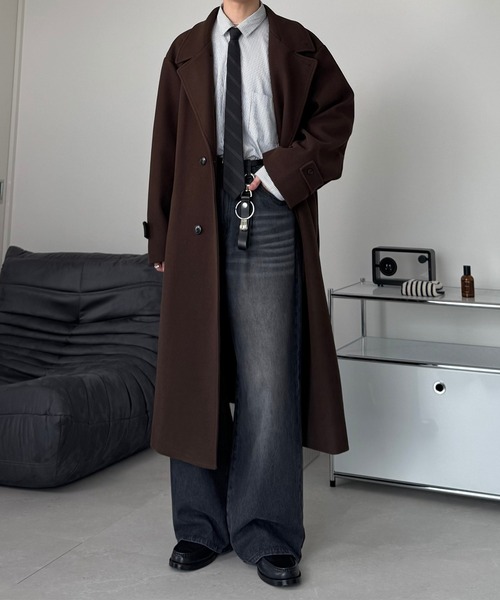 LUENNA | 【LUENNA】Oversized Double-Breasted Chester Coat