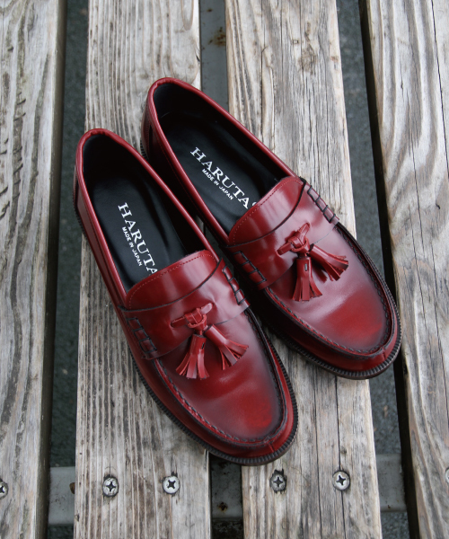 ハルタ HARUTA レザーカジュアルタッセルローファー 231 レッド ハルタ HARUTA レザーカジュアルタッセルローファー（レッド） -靴