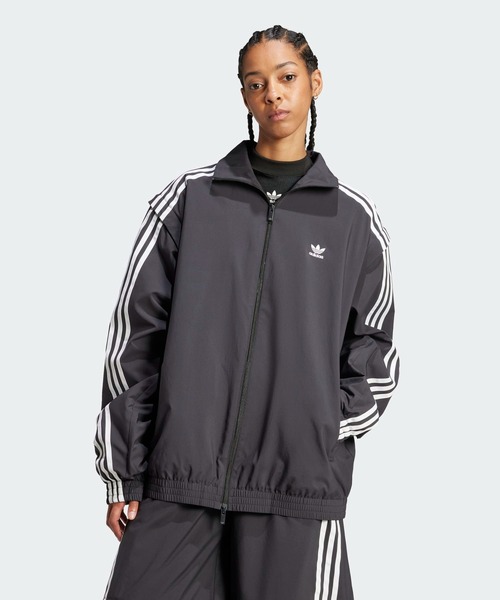 adidas ADILENIUM レザージャケット　XLサイズ ADILENIUM オーバーサイズ フェイクレザージャケット XLサイズ