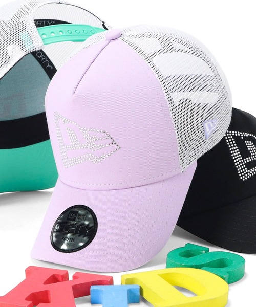 スタッズメッシュキャップ #3020 NEW ERA | ニューエラ キッズ メッシュキャップ ラインストーンONSPOTZ
