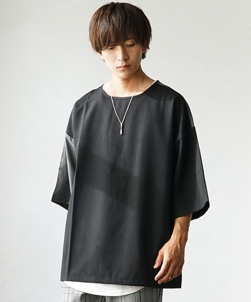 MINORITY | 【MinoriTY】バイカラー切り替えビッグTシャツ メンズ 無地