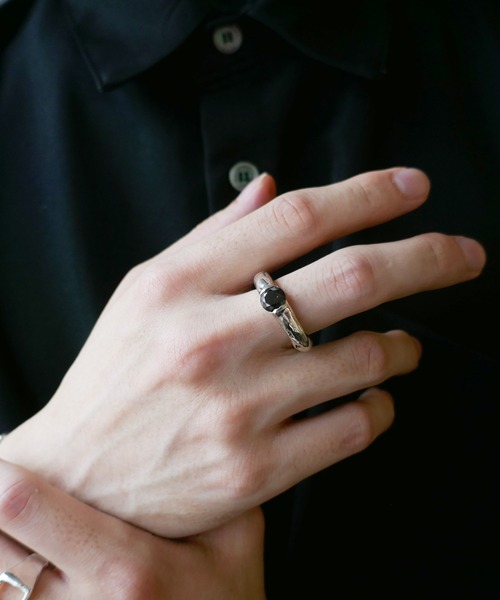 E.M. | SILVER925ブラックジルコニアリング/メンズ/レディース - Buyee