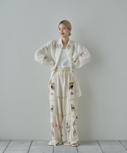 todayful Organdy Embroider Tops