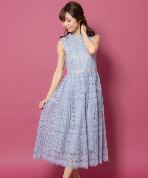 Rew De Rew 総ﾚｰｽﾊｲﾈｯｸﾜﾝﾋﾟｰｽ 9r04 結婚式 お呼ばれ対応ワンピースドレス Buyee Layanan Belanja Online Belanja Di Zozotown