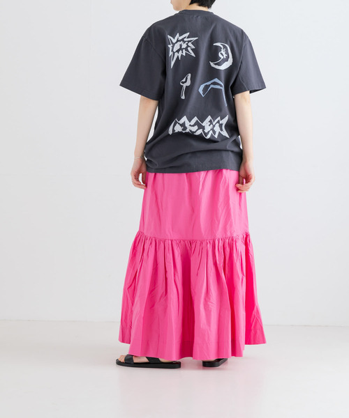 GANNI Cotton Poplin Long Flounce スカート GANNI Cotton Poplin Long Flounce スカート