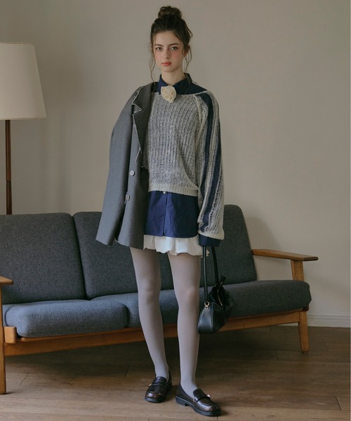 nuance button tie shirt / ニュアンスボタンタイシャツ LOIN NUIT | nuance button tie shirt / ニュアンスボタンタイシャツ