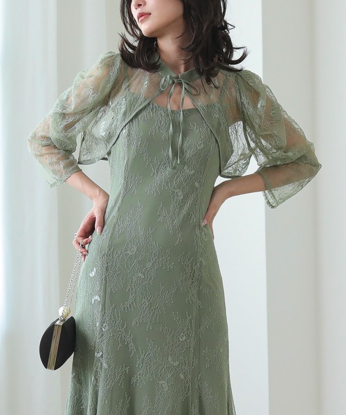 KANA | 3way レースボレロセット フレア パーティー ドレス 2点 セット