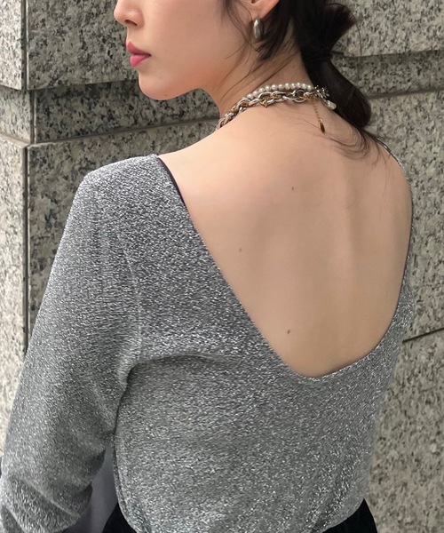 【完売品】yae 2wayラメカットソー　36 2wayラメカットソー（Tシャツ/カットソー）｜yae（ヤエ）の