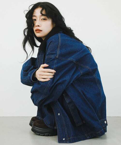 BLANC basque ウールメルトンコート BLANC BASQUE | 配色ウールメルトンコート - Buyee, an Online