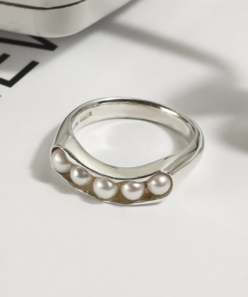 E.M. | SILVER925パール一文字リング/メンズ/レディース - Buyee, an