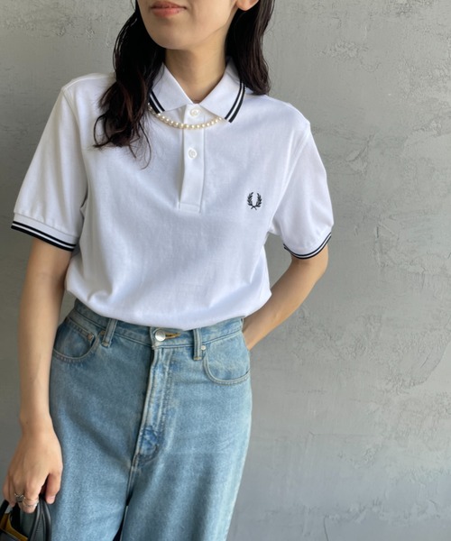 FRED PERRY ツインティップライン ワンポイントロゴ刺繍ポロシャツ FRED PERRY ツインティップライン ワンポイントロゴ刺繍ポロシャツ