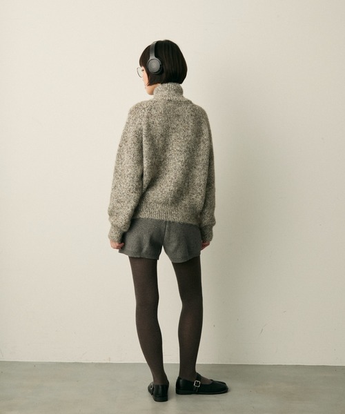 FULL/FILL. | mix knit high neck cardigan / ミックスニット
