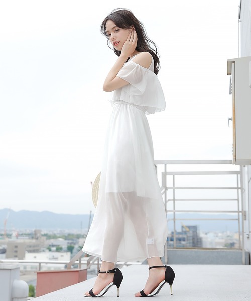 Grandeir オープンショルダーシフォンワンピース Buyee An Online Proxy Shopping Service Shop At Zozotown Bot Online