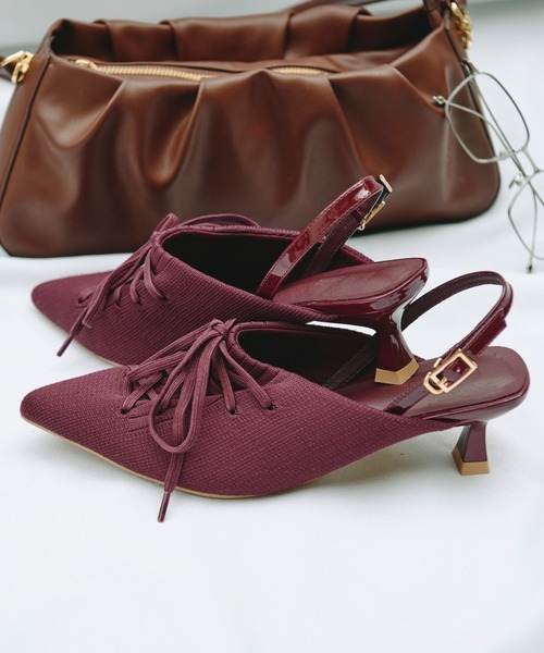 LOIN NUIT | lace up sneaker mule / レースアップスニーカーミュール