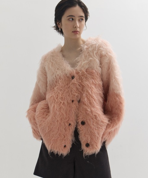 CLANE | 【CLANE/クラネ】BI COLOR SHAGGY KNIT CARDIGAN/バイカラー