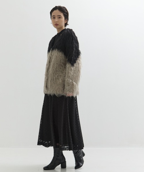CLANE | 【CLANE/クラネ】BI COLOR SHAGGY KNIT CARDIGAN/バイカラー