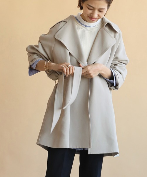 HUMAN WOMAN arrive paris バイカラーコート HUMAN WOMAN arrive paris バイカラーコート