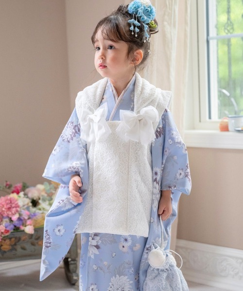 七五三 女の子 3歳 三歳 着物 被布 肌襦袢 3点セット CATHERINE COTTAGE | 七五三3点セット 被布・着物・肌襦袢 - Buyee, an