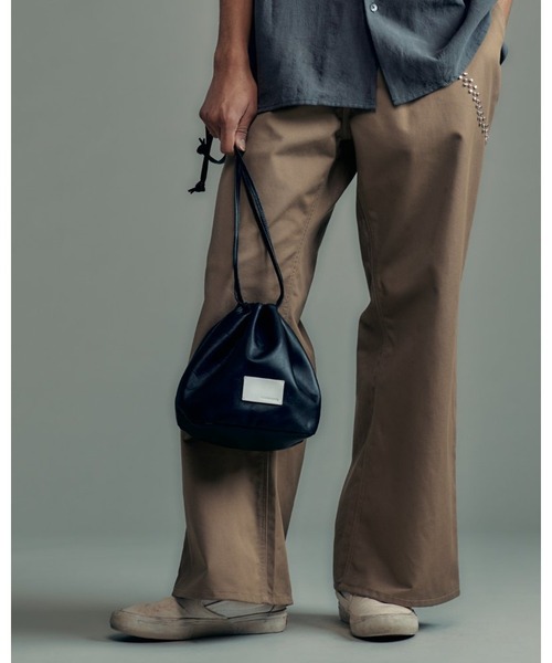 ADAM PATEK ADAMPATEK water repellent leather drawstring bag 撥水レザーミニ巾着バッグ - Buyee, an Online Proxy Shopping Service Shop at ZOZOTOWN