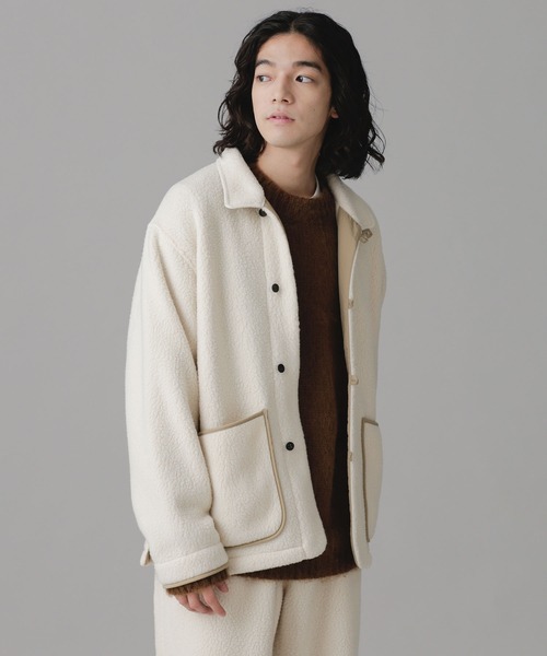 ノーティカ 刺繍ロゴ リバーシブル 中綿 ウール オーバーサイズ