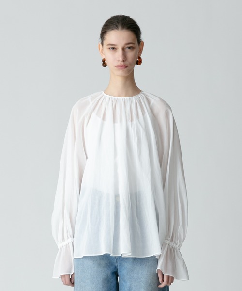 ドレープフリルブラウス　allureville PONTOGLIOフリルカラーブラウス|allureville OFFICIAL SITE