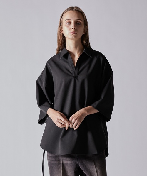 ETOLL. | ラインフラワークルーネックシアートップス - Buyee