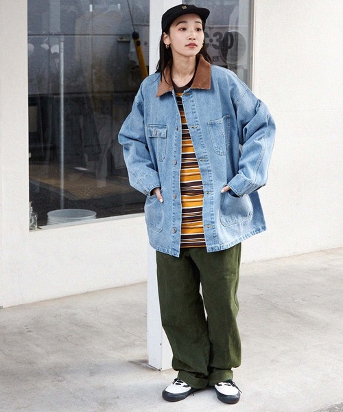 MONO-MART | 【retock's】ロゴピスネーム コーデュロイ襟切り替え