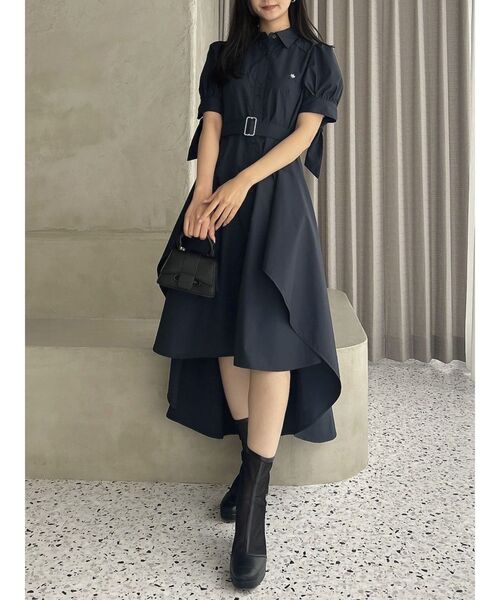 POLOBCSコラボ コルセットスウィッチングシャツワンピース