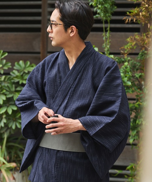 THE CRAFT CREW PRODUCTS | 縞しじら織り浴衣 3点セット【浴衣＋帯＋