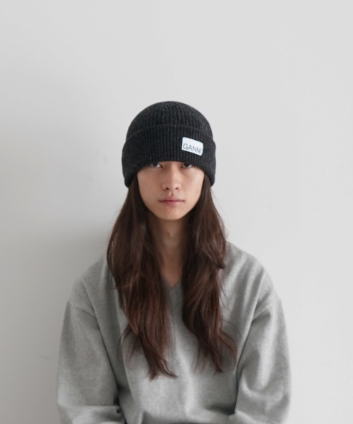 GANNI ビーニー 楽天市場】GANNI ガニー ニット帽 Structured Rib Beanie A4429
