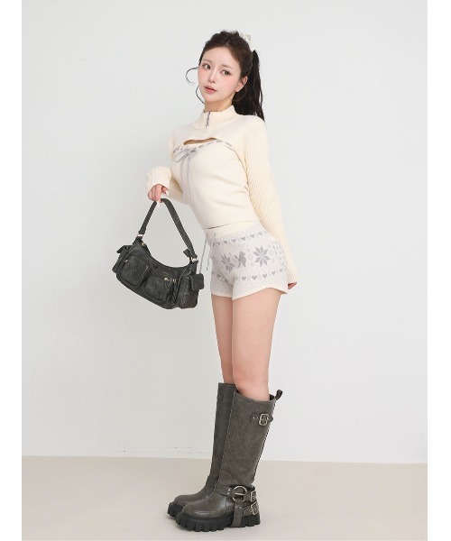 DARICH | ステッチリボンオープンニットトップス - Buyee, an Online