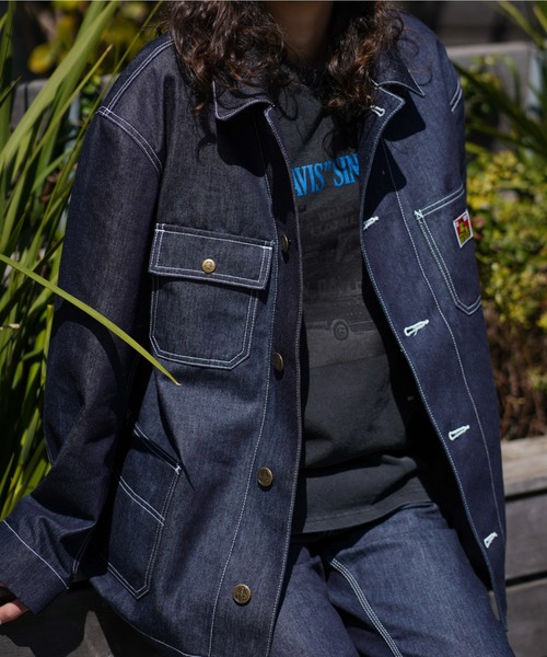 ジャケット・アウター BEN DAVIS / black denim coverall BEN DAVIS / black denim coverall - ジャケット・アウター在庫