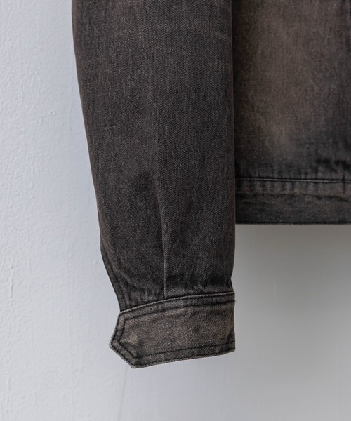 WYM LIDNM | VINTAGE WASHED DENIM ZIP MOTO JACKET - Buyee, an