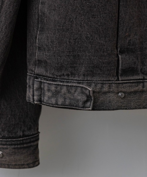 WYM LIDNM | VINTAGE WASHED DENIM ZIP MOTO JACKET - Buyee, an