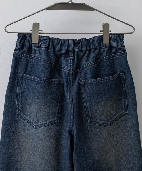 WYM LIDNM | CURVED FLARE DENIM SLACKS - Buyee, an Online
