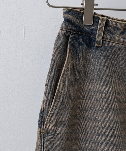 WYM LIDNM | CURVED FLARE DENIM SLACKS - Buyee, an Online