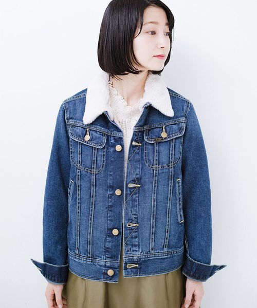 Lee Lady Lee フェイクファー付きデニムジャケット Buyee An Online Proxy Shopping Service Shop At Zozotown Bot Online