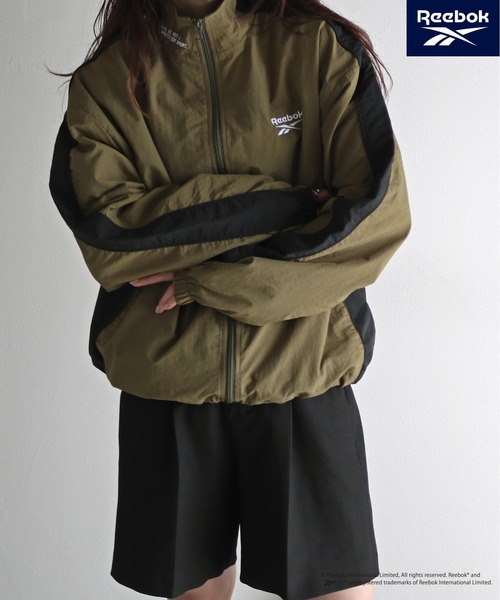 Reebok 別注スモールベクター刺繍裾ドロストナイロンジャケット ブラック M 10%OFF】【Reebok/リーボック】 別注スモールベクター刺繍裾