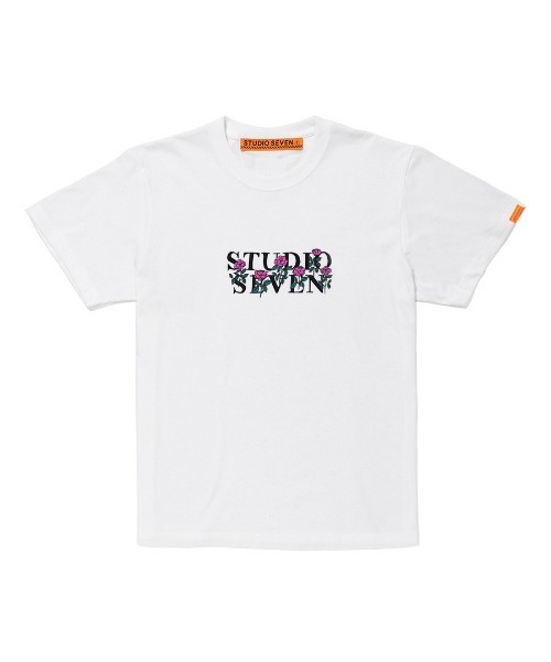 STUDIO SEVEN | Rose Logo White SS Tee【STUDIOSEVEN/スタジオ