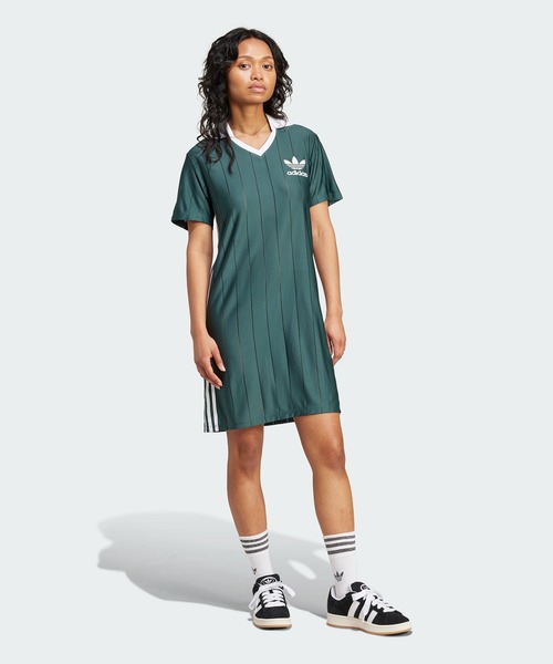 【adidas/originals】アディカラー/ピンストライプワンピース ADIDAS | アディカラー スリーストライプス ピンストライプ