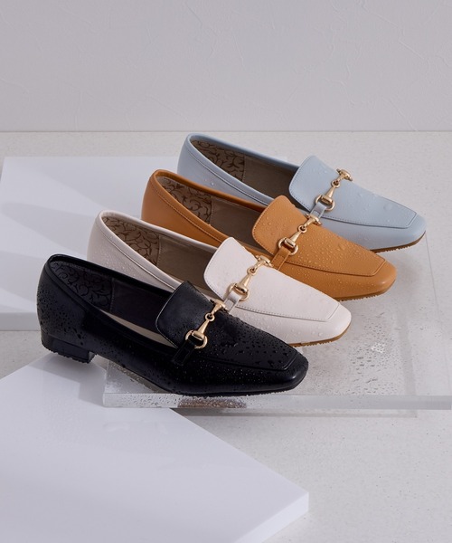 HIMIKO ブラック ローファー ゴールドバックル