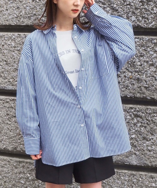 E'S ストライプビッグシャツ TIPTOP | ストライプビッグシャツ - Buyee, an Online Proxy