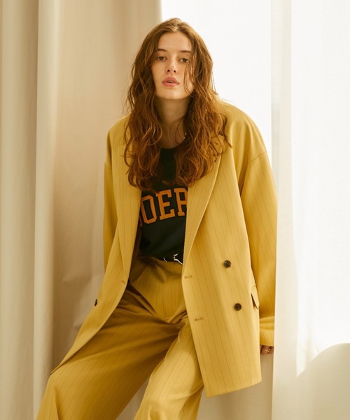 【soerte】Oversized double-breasted jacket Oversized double-breasted jacket/オーバーサイズダブル
