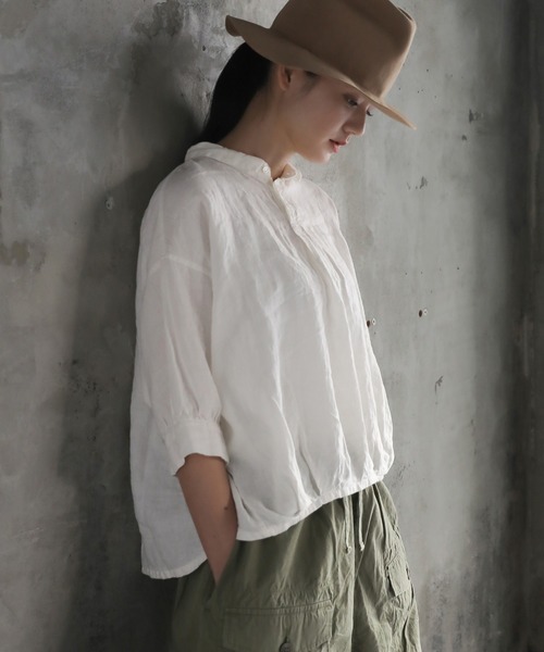 ブロカント Brocante 5ozデニム フラールシャツ 36-320E (2025SS 春夏) 爆買 Brocante / ブロカント] 5ozデニム フラールシャツ | Domingo