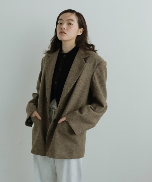 EIMY ISTOIRE | Attached collar ニットジャケット - Buyee, an