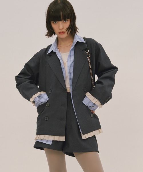 ジャケット・アウター frill layered design jacket / loin nuit LOIN NUIT | frill layered design jacket / フリルレイヤード