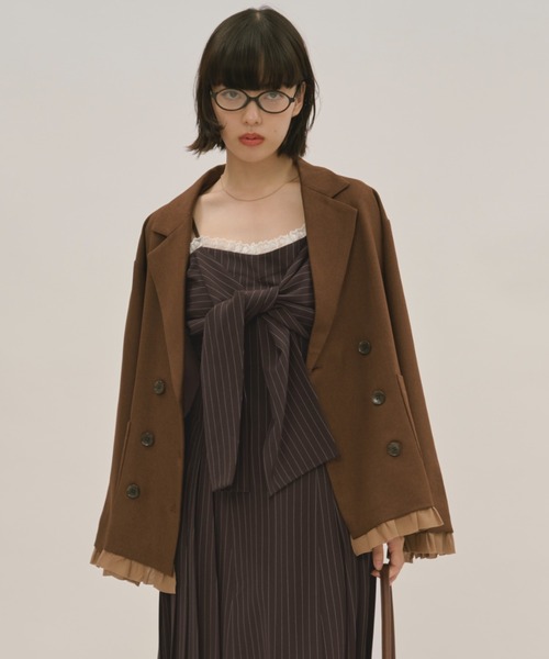 ジャケット・アウター frill layered design jacket / loin nuit LOIN NUIT | frill layered design jacket / フリルレイヤード
