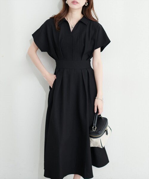 FUPEL | one-shoulder neck ribbon punch mini onepiece
